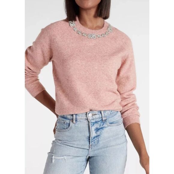 Express NWT wool blend bejeweled sweater - Picture 1 of 7